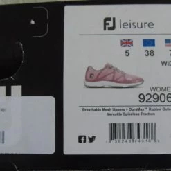 FOOTJOY LADIES Fj Leisure PINK GOLF SHOES SIZE 5 L - EU 38 92906K - SOLD -Spares Shop DSC00312 600x450 1