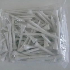 1000 LONG WHITE WOODEN GOLF TEES 70mm