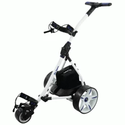 BEN SAYERS LEAD ACID ELECTRIC GOLF TROLLEY – WHITE / BLUE +FREE £149.99 ACCESSORY PACK